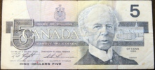 5 Dollars 1986 Canada