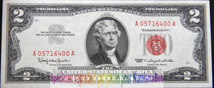 2 Dollars 1963 USA 2 Dollars 1963 USA