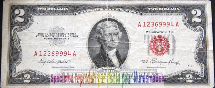 2 Dollars Rouge USA 2 Dollars Rouge USA