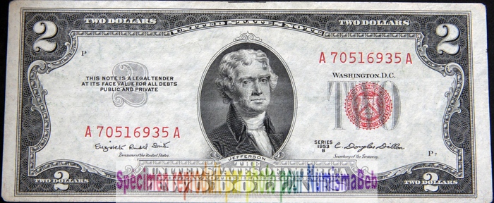 2 Dollars Rouge USA 2 Dollars Rouge USA