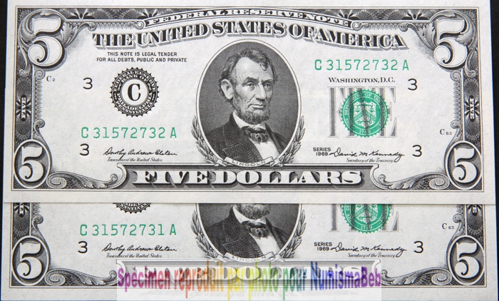 5 Dollar 1969 USA